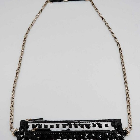 Valentino Black Patent Leather Rockstud Triple Zip Crossbody Bag - Picture 12 of 12